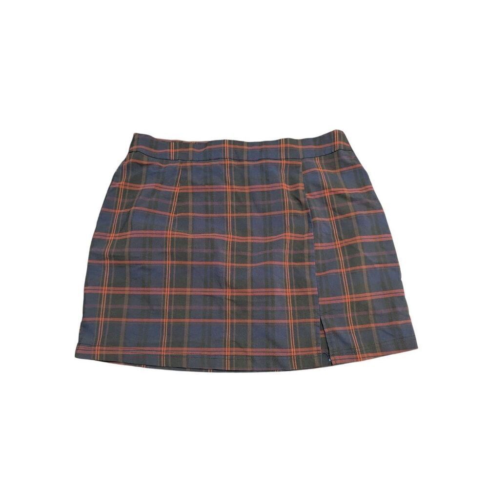 Like An Angel Black Yellow Red Plaid Preppy Skirt women's 2X
